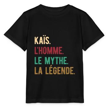 KAÏS L'HOMME LE MYTHE LA LÉGENDE - T-shirt bio MINI CREATOR Stanley/Stella Enfant - noir - Devant - Mikhail (115cm)