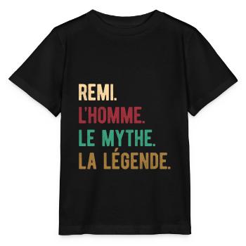 REMI L'HOMME LE MYTHE LA LÉGENDE - T-shirt bio MINI CREATOR Stanley/Stella Enfant - noir - Devant - Mikhail (115cm)
