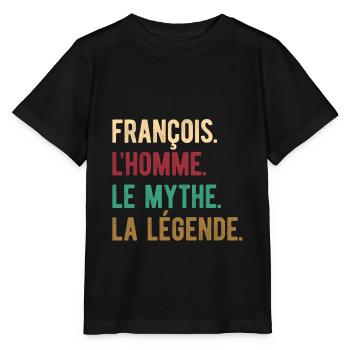 FRANCOIS L'HOMME LE MYTHE LA LÉGENDE - T-shirt bio MINI CREATOR Stanley/Stella Enfant - noir - Devant - Mikhail (115cm)