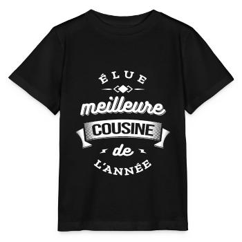 ELUE MEILLEURE COUSINE DE L'ANNEE - T-shirt bio MINI CREATOR Stanley/Stella Enfant - noir - Devant - Mikhail (115cm)