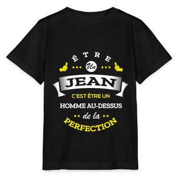 JEAN PARFAIT - NOM JEAN - T-shirt bio MINI CREATOR Stanley/Stella Enfant - noir - Devant - Mikhail (115cm)