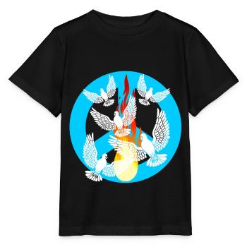 Peace Doves of Peace World Peace Peace Movement - Stanley/Stella MINI CREATOR Kids’ T-Shirt - black - Front - Mikhail (115cm)