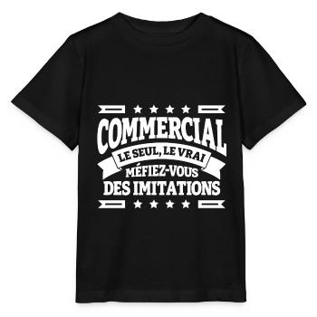 COMMERCIAL LE SEUL LE VRAI - T-shirt bio MINI CREATOR Stanley/Stella Enfant - noir - Devant - Mikhail (115cm)
