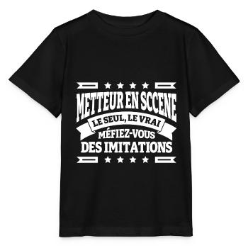 METTEUR EN SCÈNE LE SEUL LE VRAI - T-shirt bio MINI CREATOR Stanley/Stella Enfant - noir - Devant - Mikhail (115cm)