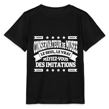 CONSERVATEUR DE MUSÉE LE SEUL LE VRAI - T-shirt bio MINI CREATOR Stanley/Stella Enfant - noir - Devant - Mikhail (115cm)