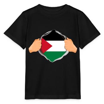 Starkes palästinensisches Helden-Spaßgeschenk - Stanley/Stella Kinder T-Shirt MINI CREATOR  - Schwarz - Vorne - Mikhail (115cm)