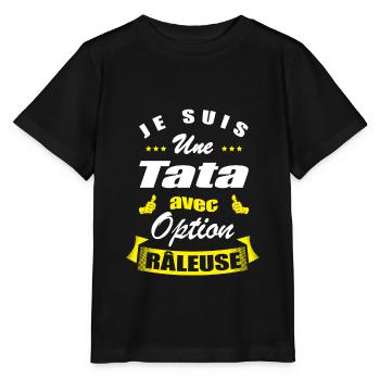 TATA AVEC OPTION RÂLEUSE - T-shirt bio MINI CREATOR Stanley/Stella Enfant - noir - Devant - Mikhail (115cm)