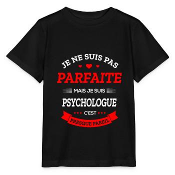 PSYCHOLOGUE PARFAITE - T-shirt bio MINI CREATOR Stanley/Stella Enfant - noir - Devant - Mikhail (115cm)