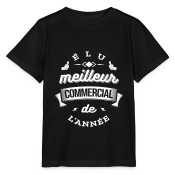 ÉLU MEILLEUR COMMERCIAL DE L'ANNÉE - T-shirt bio MINI CREATOR Stanley/Stella Enfant - noir - Devant - Mikhail (115cm)
