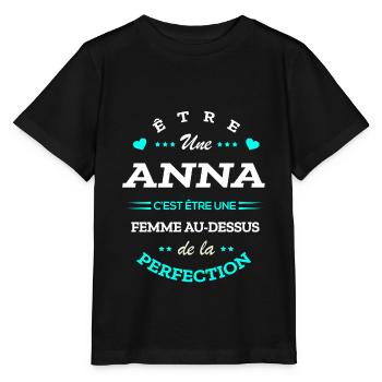 ANNA PARFAITE - NOM ANNA - T-shirt bio MINI CREATOR Stanley/Stella Enfant - noir - Devant - Mikhail (115cm)