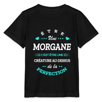 MORGAN PARFAITE - NOM MORGAN - T-shirt bio MINI CREATOR Stanley/Stella Enfant - noir - Devant - Mikhail (115cm)