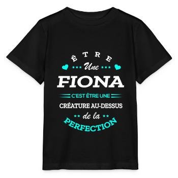 FIONA PARFAITE - NOM FIONA - T-shirt bio MINI CREATOR Stanley/Stella Enfant - noir - Devant - Mikhail (115cm)