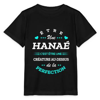 HANAÉ PARFAITE - NOM HANAÉ - T-shirt bio MINI CREATOR Stanley/Stella Enfant - noir - Devant - Mikhail (115cm)