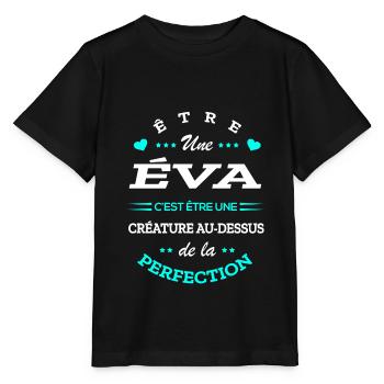 ÉVA PARFAITE - NOM ÉVA - T-shirt bio MINI CREATOR Stanley/Stella Enfant - noir - Devant - Mikhail (115cm)