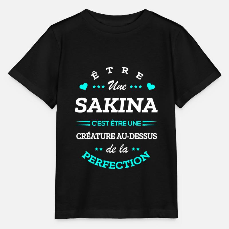 SAKINA PARFAITE - NOM SAKINA - T-shirt bio MINI CREATOR Stanley/Stella Enfant - noir