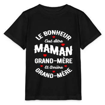 MAMAN GRAND-MÈRE ET ARRIÈRE GRAND-MÈRE - T-shirt bio MINI CREATOR Stanley/Stella Enfant - noir - Devant - Mikhail (115cm)
