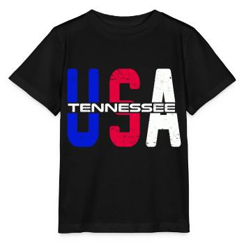 Usa Tennessee Vintage fier citoyen américain - T-shirt bio MINI CREATOR Stanley/Stella Enfant - noir - Devant - Mikhail (115cm)
