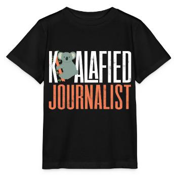 Journalist Journalism Koalafied Journalist - Stanley/Stella Kinder T-Shirt MINI CREATOR  - Schwarz - Vorne - Mikhail (115cm)
