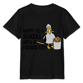 Heureux comme une mouette - T-shirt bio MINI CREATOR Stanley/Stella Enfant - noir - Devant - Mikhail (115cm)