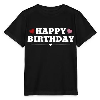 Happy Birthday - Stanley/Stella Kinder T-Shirt MINI CREATOR  - Schwarz - Vorne - Mikhail (115cm)