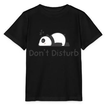 Dont Disturb Do Not Disturb Panda Design - Stanley/Stella MINI CREATOR Kids’ T-Shirt - black - Front - Mikhail (115cm)