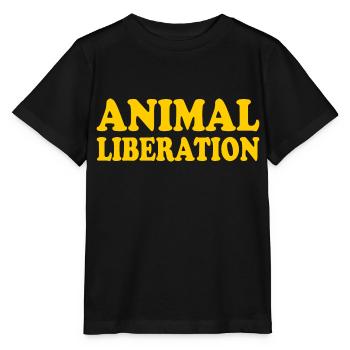 Animal liberation - T-shirt bio MINI CREATOR Stanley/Stella Enfant - noir - Devant - Mikhail (115cm)