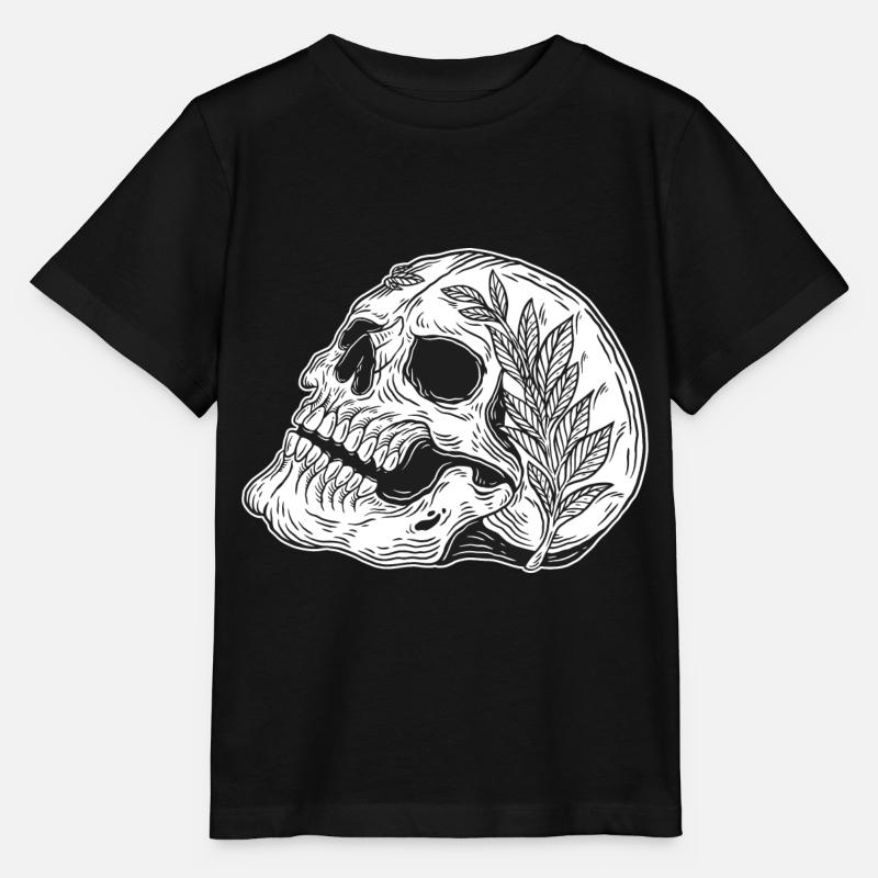 Schädel Skull Horror Skelett Halloween Metall - Stanley/Stella Kinder T-Shirt MINI CREATOR  - Schwarz
