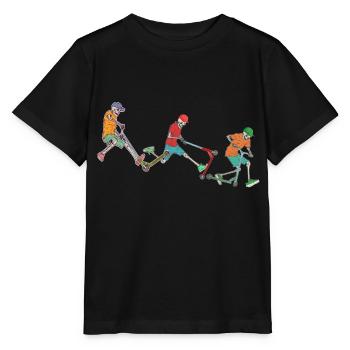 stunt scooter - Stanley/Stella Kinder T-Shirt MINI CREATOR  - Schwarz - Vorne - Mikhail (115cm)