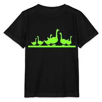 Famille des oies - T-shirt bio MINI CREATOR Stanley/Stella Enfant - noir - Devant - Mikhail (115cm)