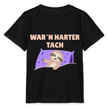 War`n harter Tach Feierabend Morgenmuffel Faultier - Stanley/Stella Kinder T-Shirt MINI CREATOR  - Schwarz - Vorne - Mikhail (115cm)