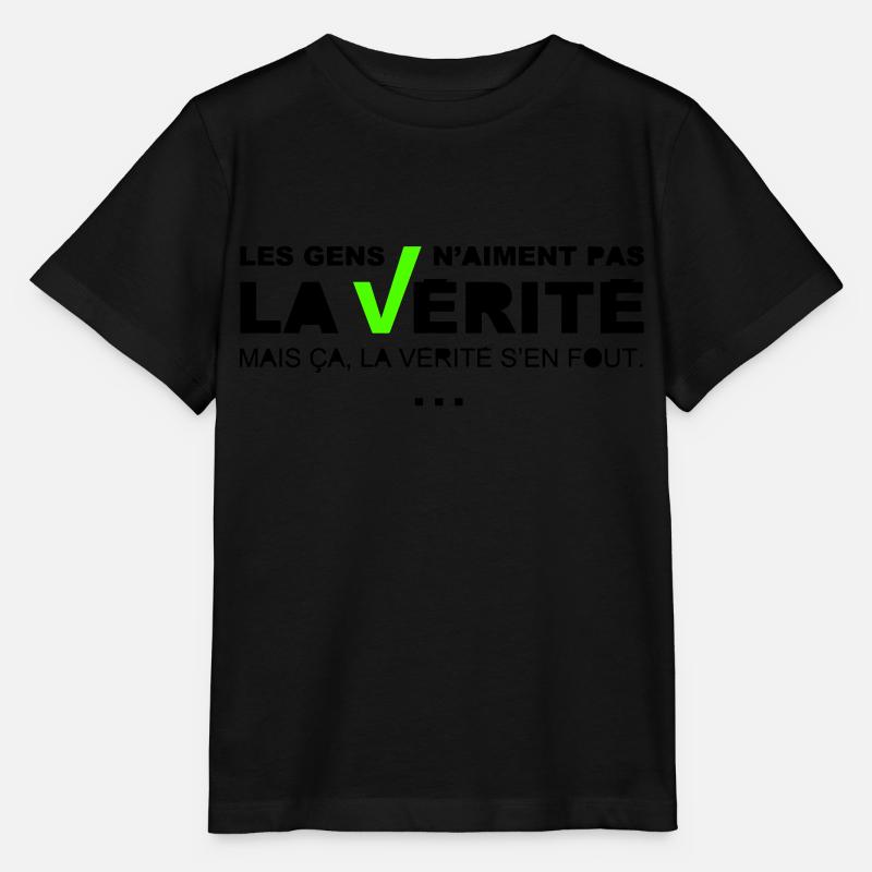 Vérité - T-shirt bio MINI CREATOR Stanley/Stella Enfant - noir