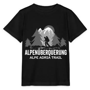 Alpenüberquerung Alpe Adria Trail Pilgerweg - Stanley/Stella Kinder T-Shirt MINI CREATOR  - Schwarz - Vorne - Mikhail (115cm)