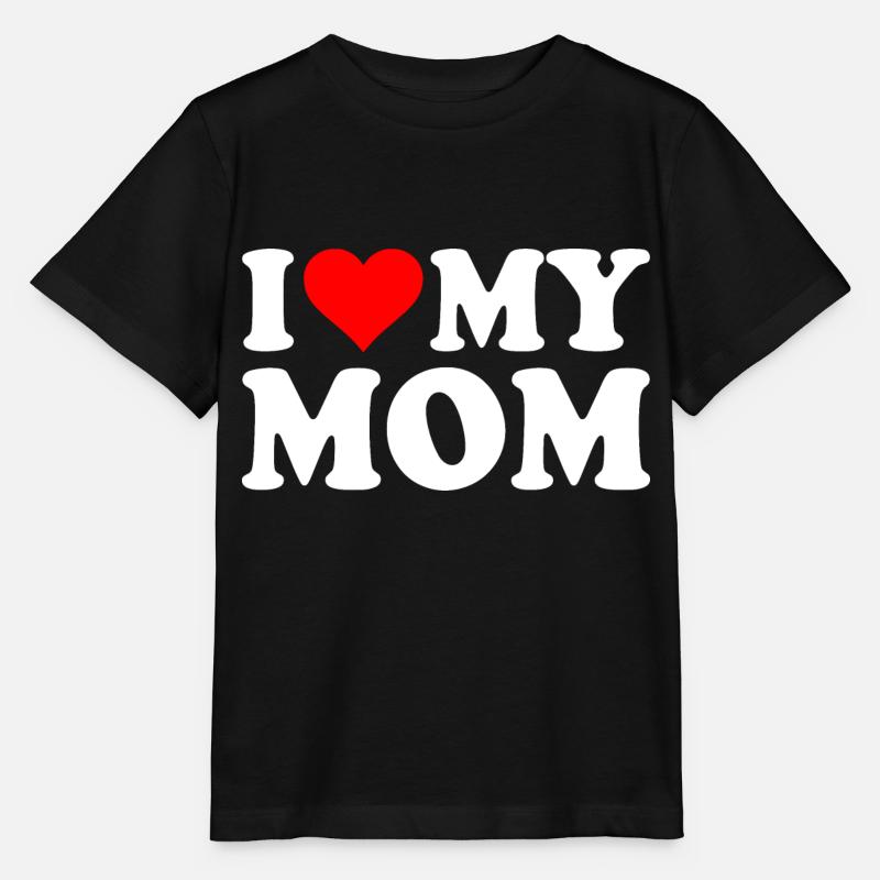 I love my mom - T-shirt bio MINI CREATOR Stanley/Stella Enfant - noir