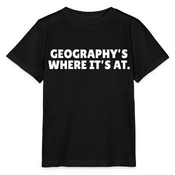 Geography's where it's at - Stanley/Stella MINI CREATOR Kids’ T-Shirt - black - Front - Mikhail (115cm)