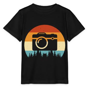 Kamera - Stanley/Stella Kinder T-Shirt MINI CREATOR  - Schwarz - Vorne - Mikhail (115cm)