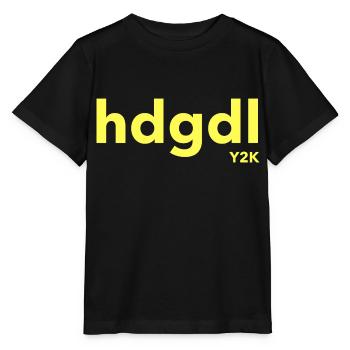 dhgdl hab dich ganz doll lieb Y2K gelb - Stanley/Stella Kinder T-Shirt MINI CREATOR  - Schwarz - Vorne - Mikhail (115cm)