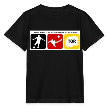 Fussball Deutschland Trikot Uniform Soccer - Stanley/Stella Kinder T-Shirt MINI CREATOR  - Schwarz - Vorne - Mikhail (115cm)