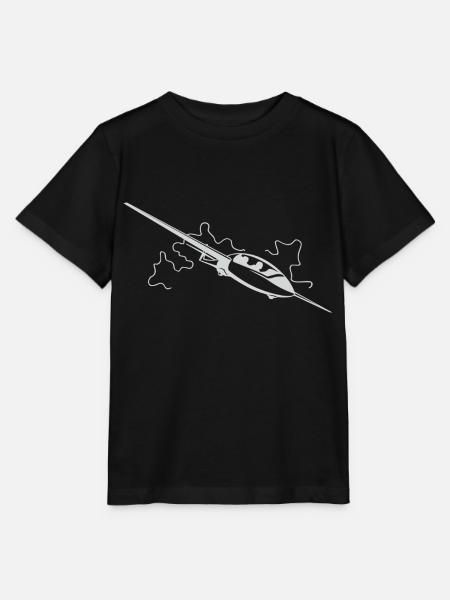 Flugzeug - Stanley/Stella Kinder T-Shirt MINI CREATOR - Schwarz