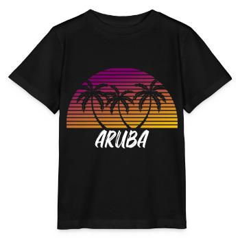 Aruba - Stanley/Stella Kinder T-Shirt MINI CREATOR  - Schwarz - Vorne - Mikhail (115cm)