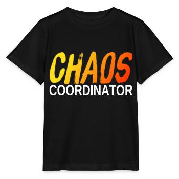 CHAOS COORDINATOR - gradient & white office humor - Stanley/Stella MINI CREATOR Kids’ T-Shirt - black - Front - Mikhail (115cm)