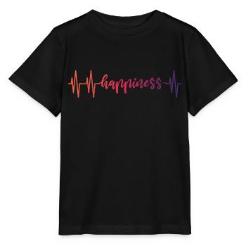 HEARTBEAT HAPPINESS GRADIENT RED DARK - T-shirt bio MINI CREATOR Stanley/Stella Enfant - noir - Devant - Mikhail (115cm)