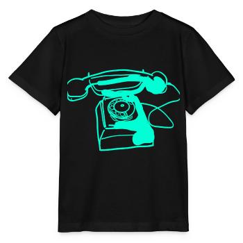 Old phone - Stanley/Stella MINI CREATOR Kids’ T-Shirt - black - Front - Mikhail (115cm)