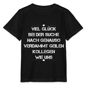 Abschied Kollegen Geschenk Rente Kündigung Idee - Stanley/Stella Kinder T-Shirt MINI CREATOR  - Schwarz - Vorne - Mikhail (115cm)