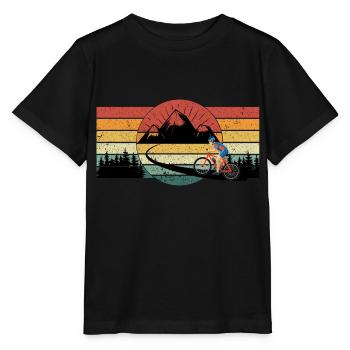 MTB - MTB - The mountain path - Stanley/Stella MINI CREATOR Kids’ T-Shirt - black - Front - Mikhail (115cm)