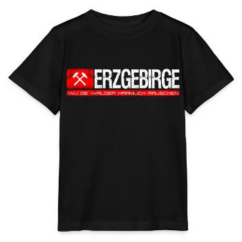 Erzgebirge Wu de walder haamlich rauschen - T-shirt bio MINI CREATOR Stanley/Stella Enfant - noir - Devant - Mikhail (115cm)