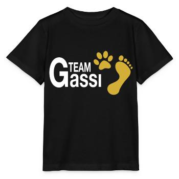 Team Gassi - Ich und mein Hund - Stanley/Stella Kinder T-Shirt MINI CREATOR  - Schwarz - Vorne - Mikhail (115cm)