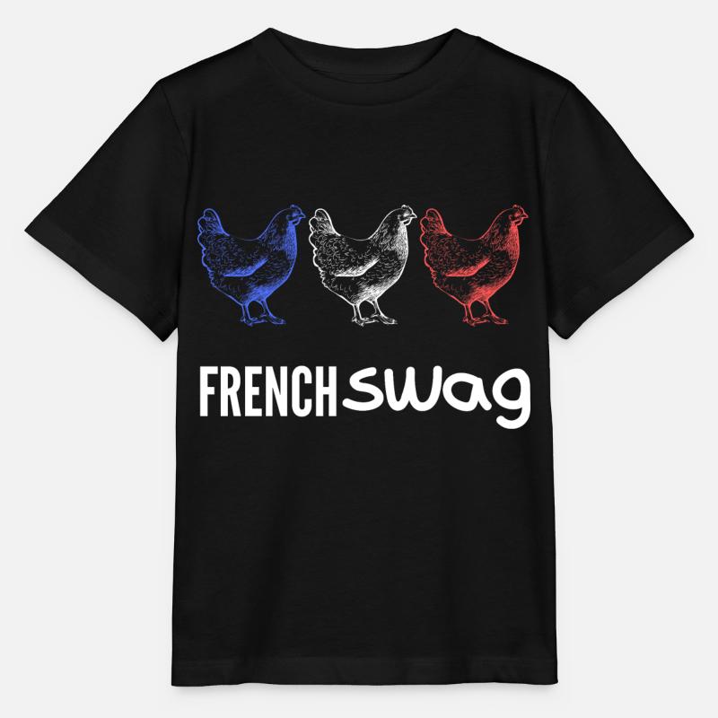FRENCH swag 3 poules - T-shirt bio MINI CREATOR Stanley/Stella Enfant - noir