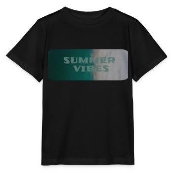 J’adore les vêtements / Ambiance estivale - T-shirt bio MINI CREATOR Stanley/Stella Enfant - noir - Devant - Mikhail (115cm)