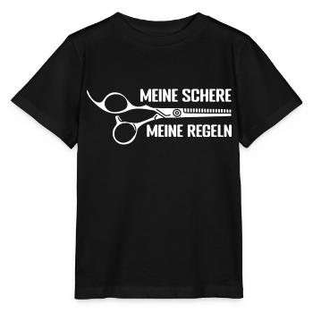 Meine Schere - Meine Regeln Friseur Salon Friseuri - Stanley/Stella Kinder T-Shirt MINI CREATOR  - Schwarz - Vorne - Mikhail (115cm)