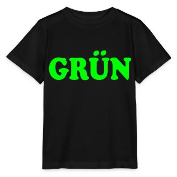 Grün - Stanley/Stella Kinder T-Shirt MINI CREATOR  - Schwarz - Vorne - Mikhail (115cm)